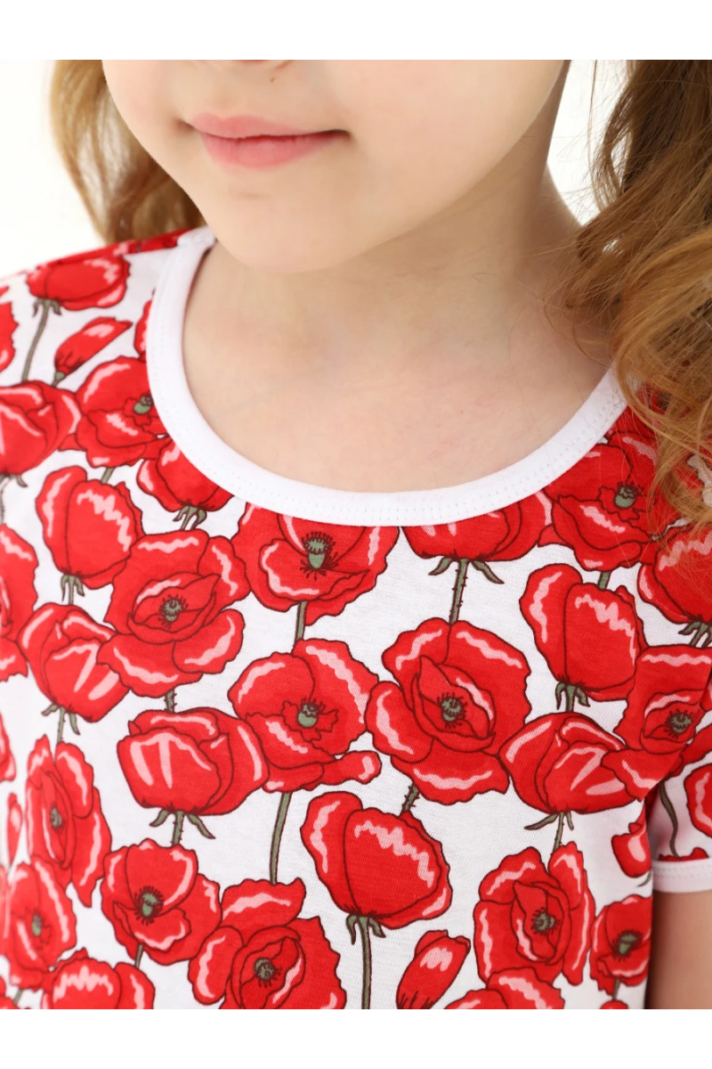 Платье 33066 Киска с карманами маки (маки)