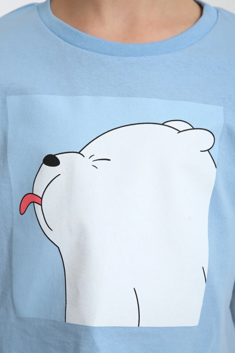 Пижама с шортами Хулиган арт. ПД-019-069 (голубой/голубой)