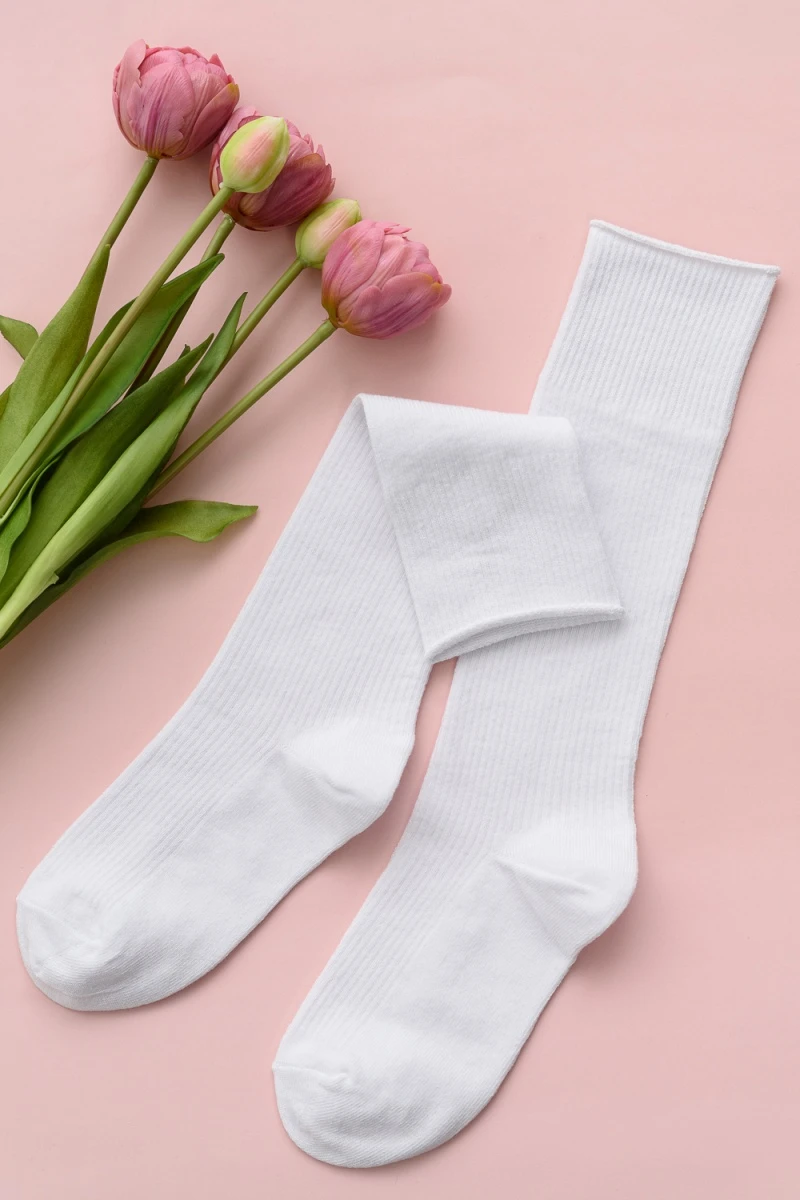 Детские гольфы Рибана (белый)