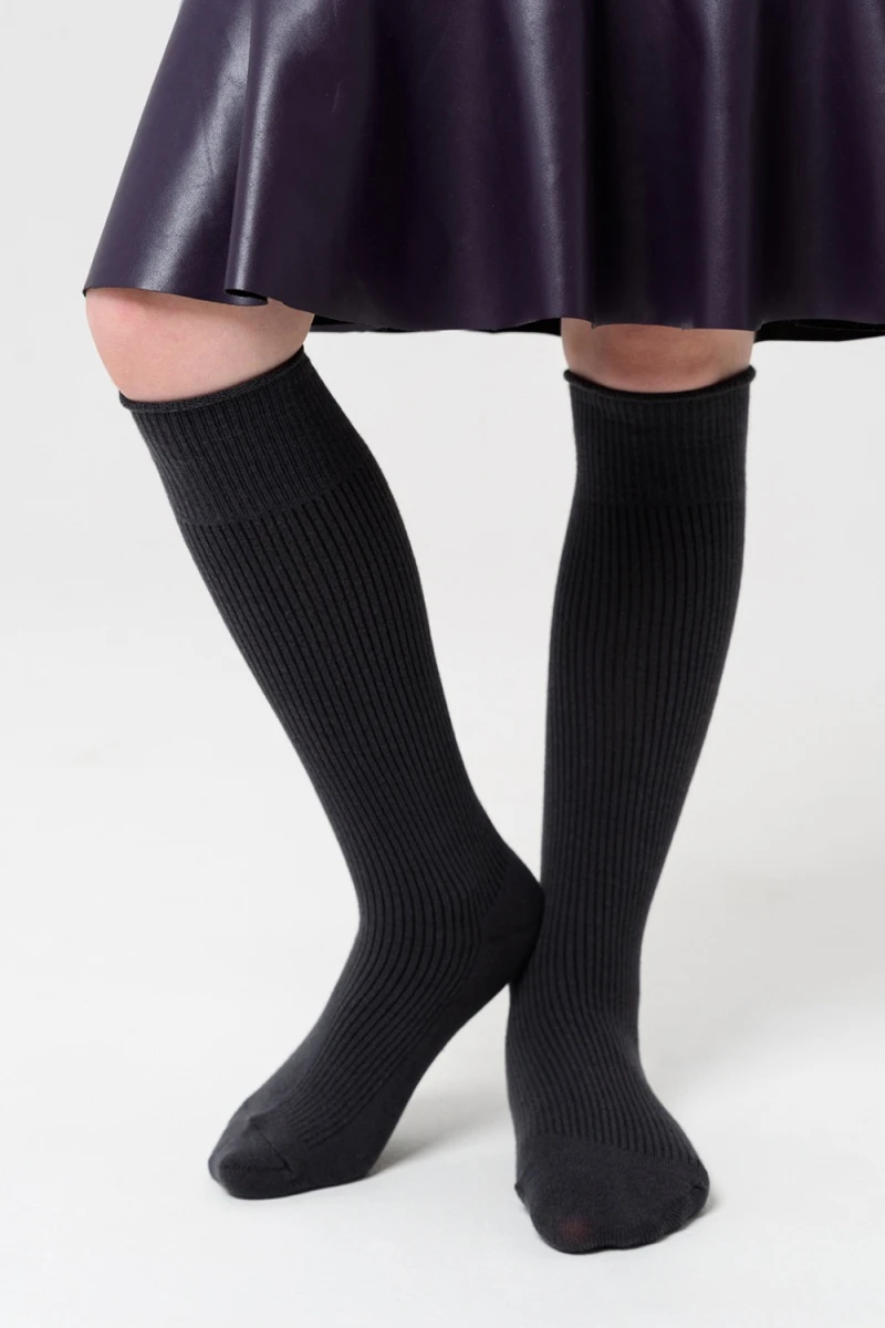 Детские гольфы Рибана (темно-серый)