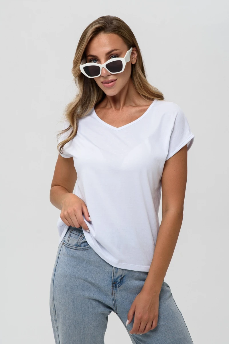 Футболка 7158/1 однотон (белый)