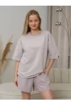 Костюм с шортами с шортами КЖ-01 (светло-серый)