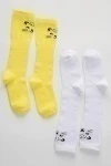 Детские гольфы Лео (набор 2 пары) (белый, желтый)