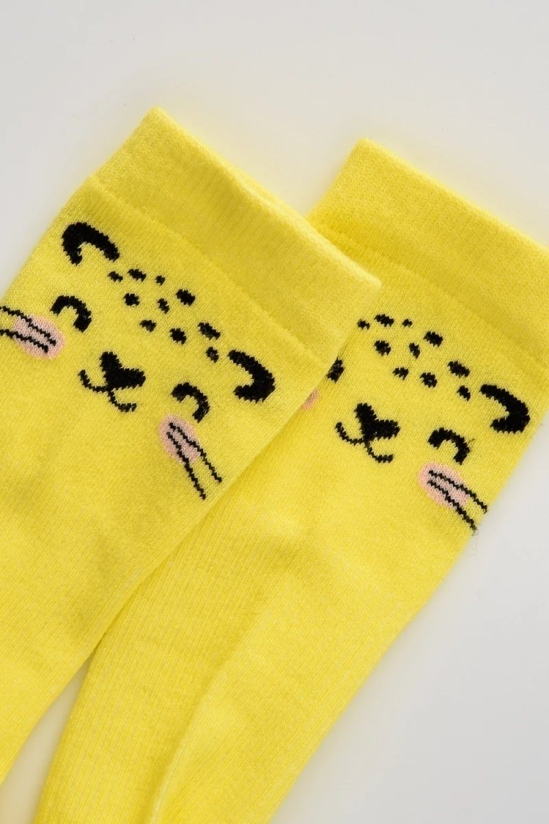 Детские гольфы Лео (набор 2 пары) (белый, желтый)