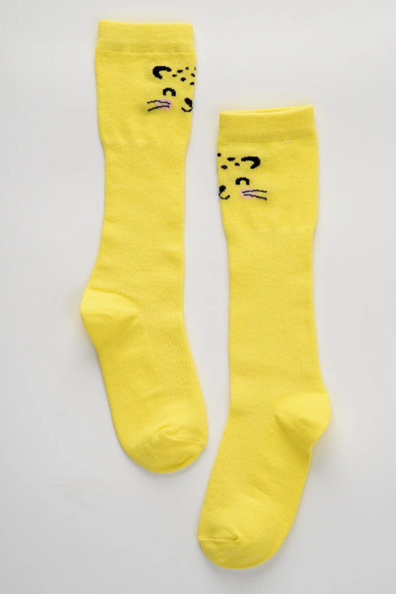 Детские гольфы Лео (набор 2 пары) (белый, желтый)