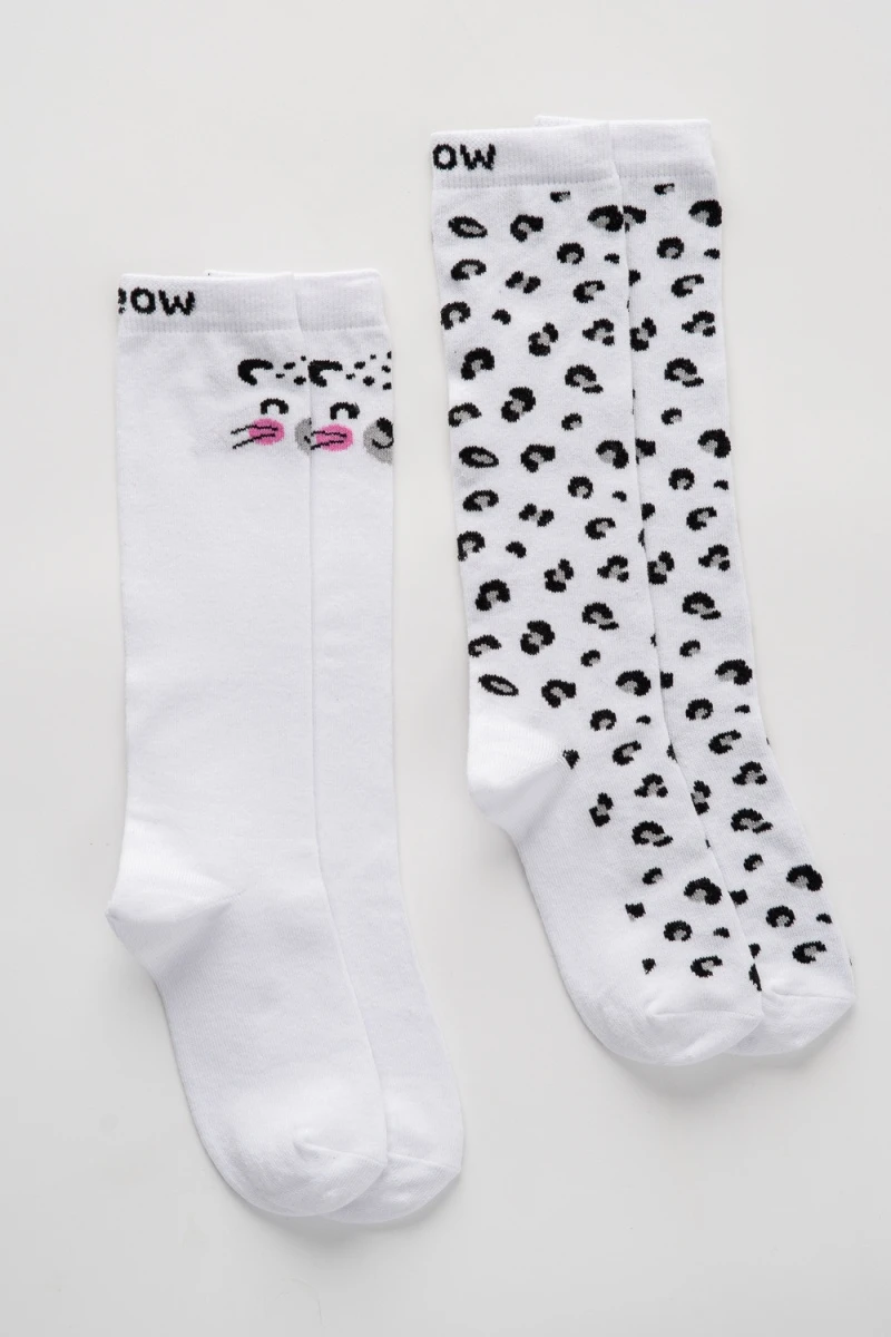 Детские гольфы Пантера (набор 2 пары) (белый)