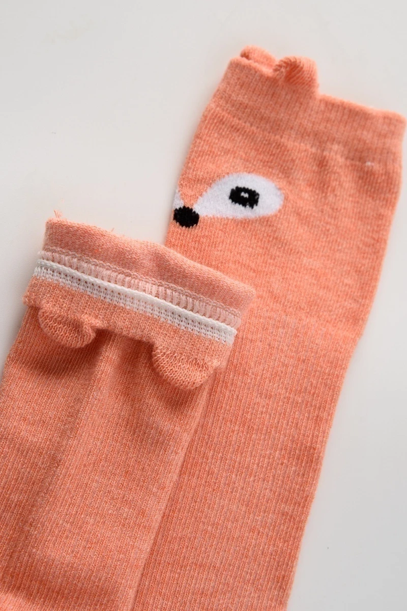 Детские гольфы Лиса (персик)