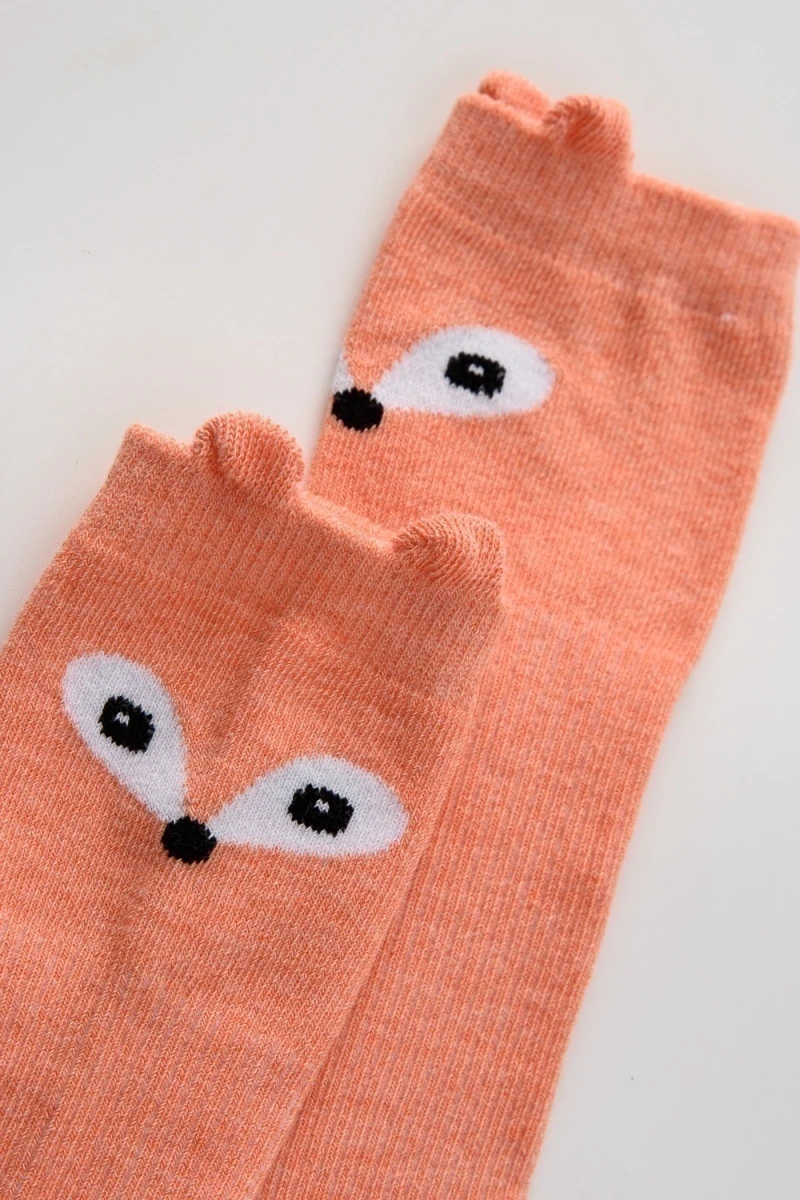 Детские гольфы Лиса (персик)