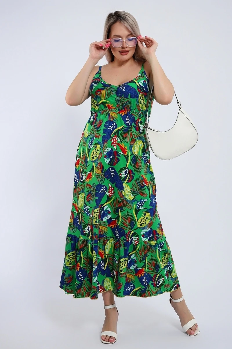 Сарафан - Тропикана - 446 - зеленый