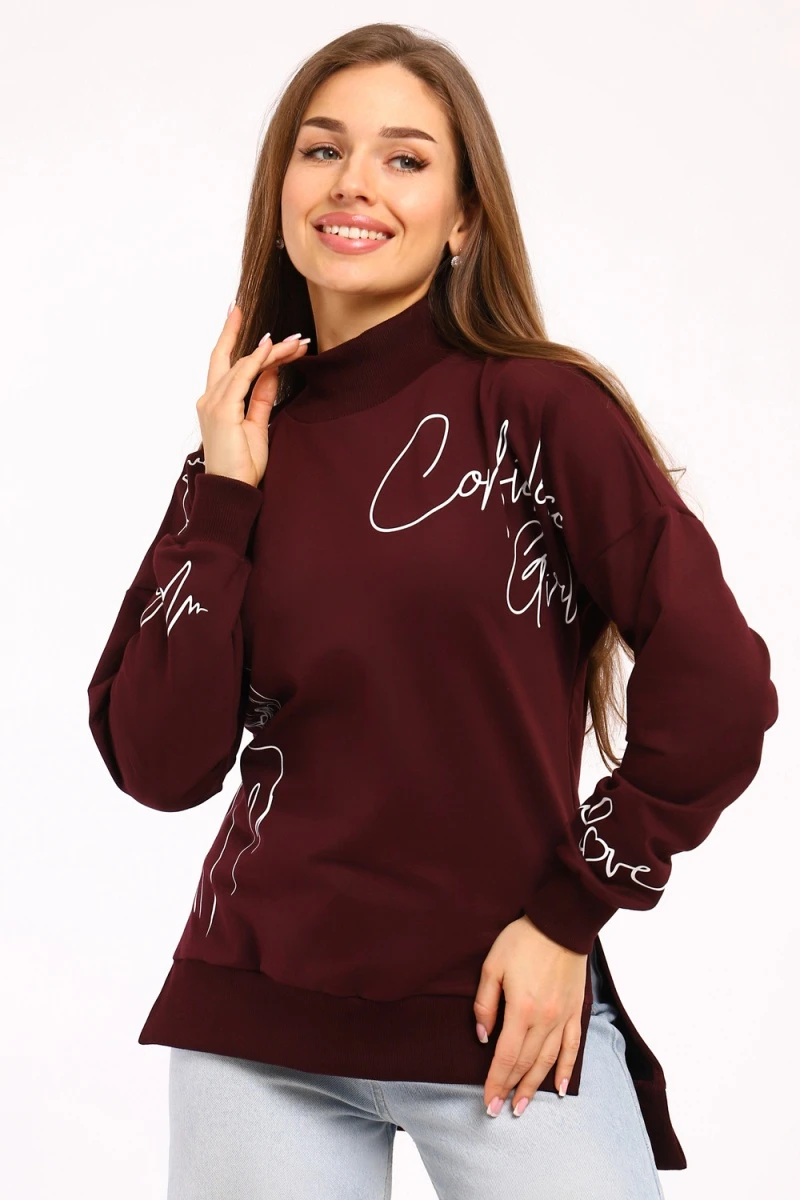 Толстовка 88526 (бордовый)