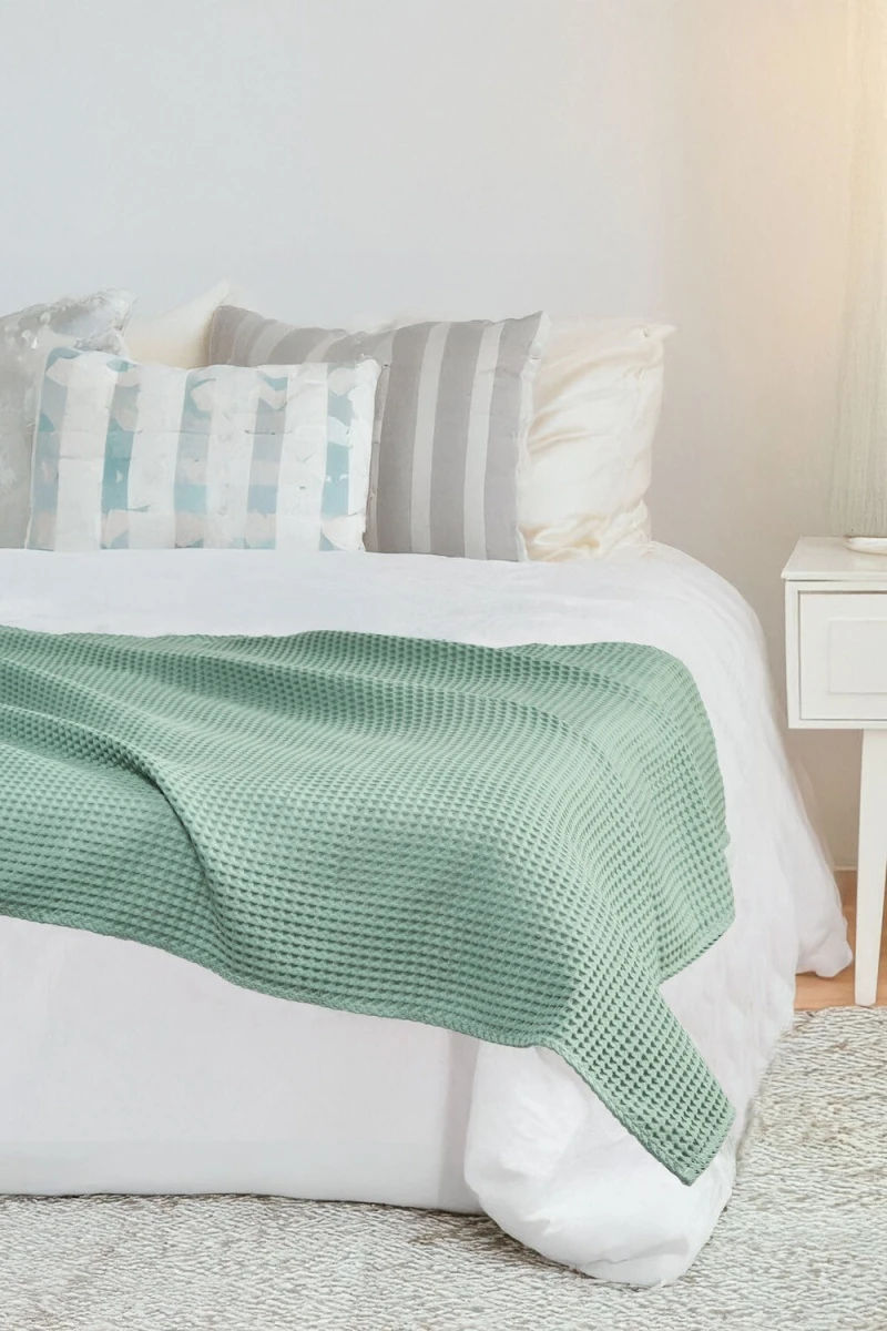 Плед Бохо (мятный)