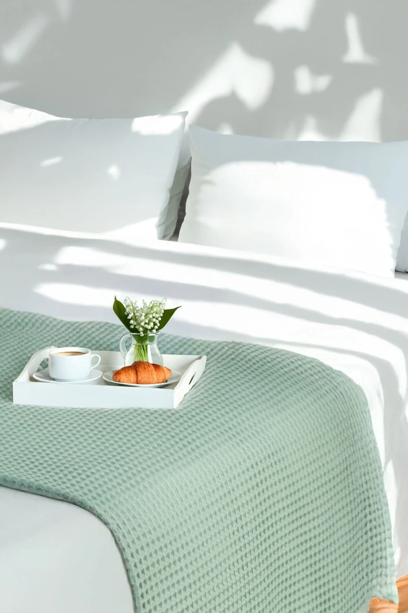 Плед Бохо (мятный)