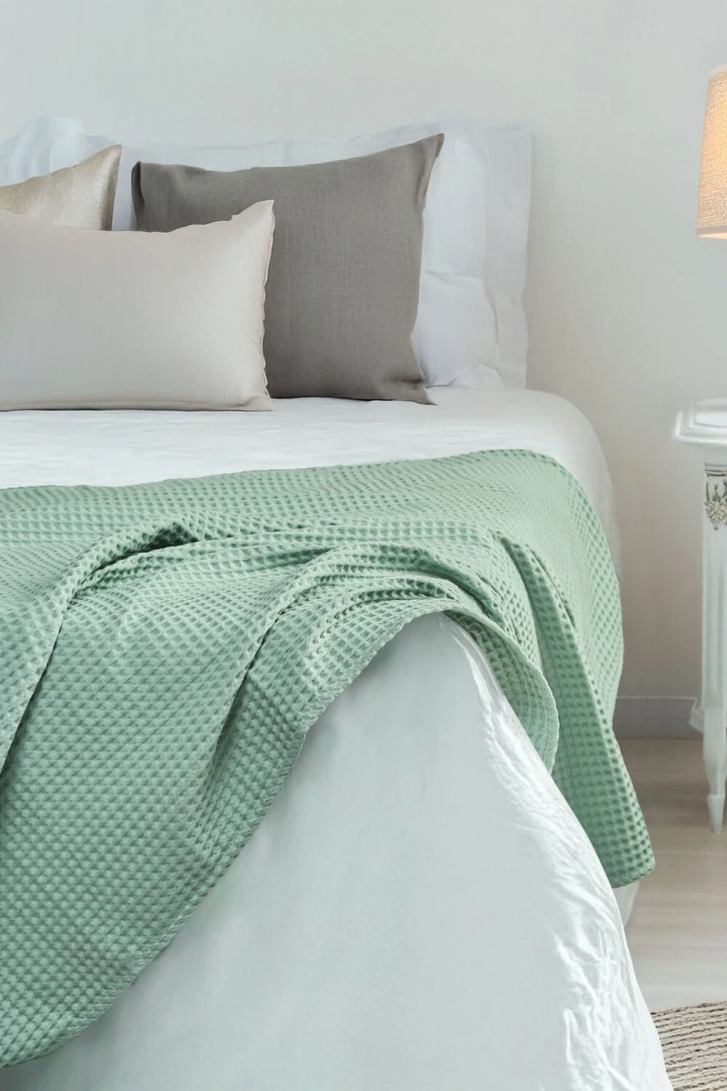 Плед Бохо (мятный)