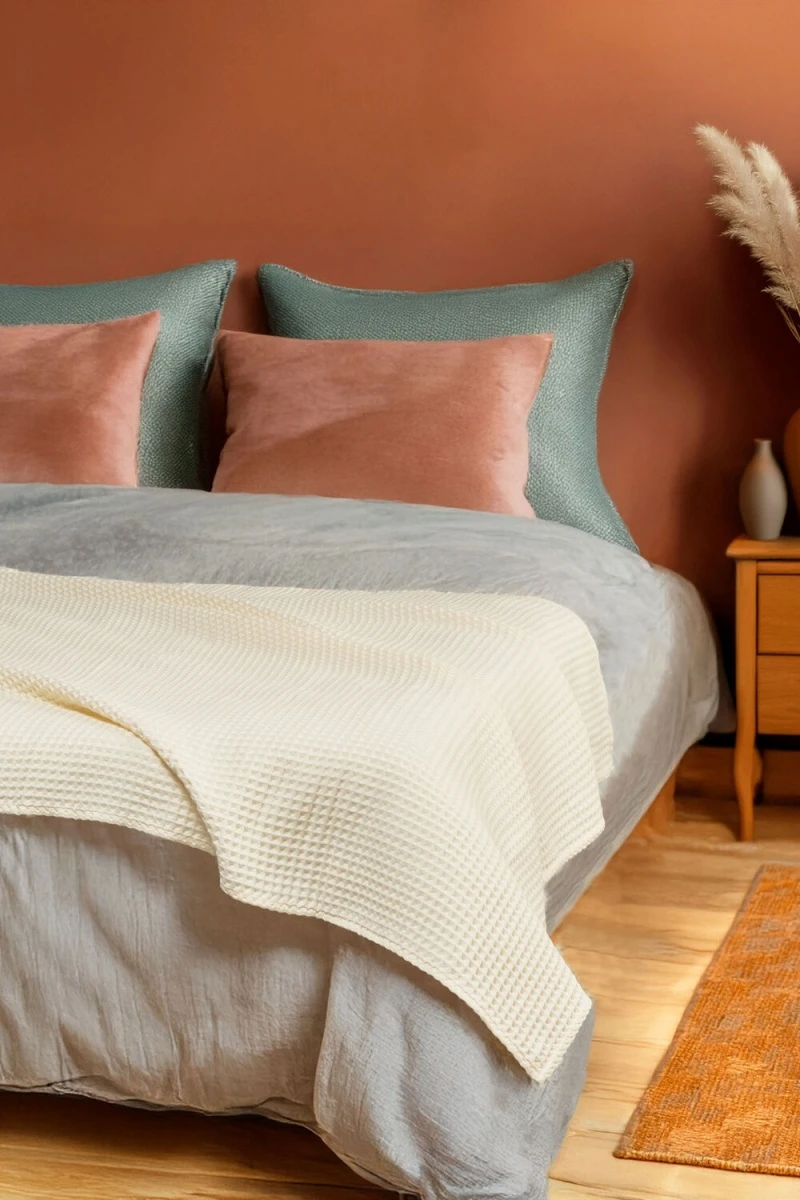 Плед Бохо (кремовый)