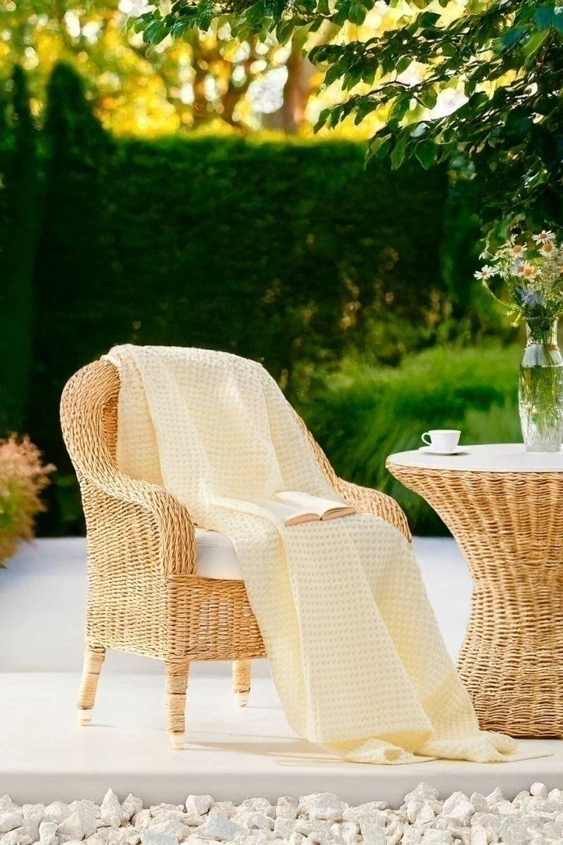 Плед Бохо (кремовый)