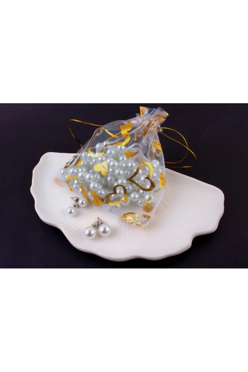 Набор бижутерии 3в1: Бусы жемчуг длинные сотуар 120см(60)+жемчужные пусеты + Подарок, в подарочном мешочке (Холодный жемчуг)