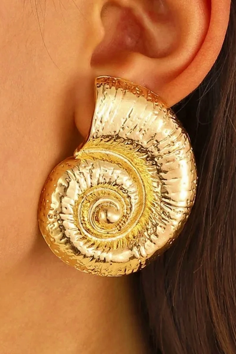 Серьги Морская симфония + Подарок (золото)