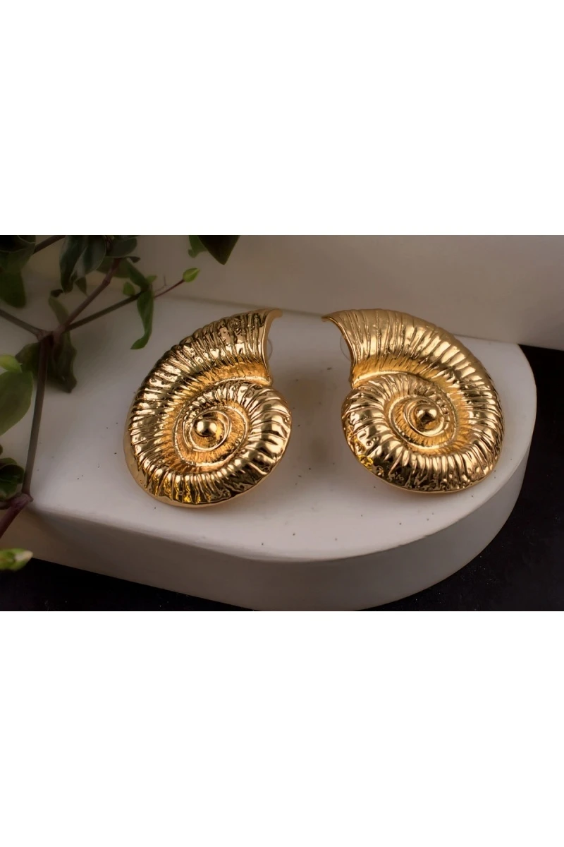 Серьги Морская симфония + Подарок (золото)