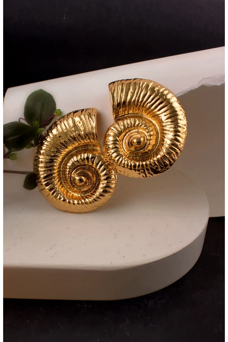 Серьги Морская симфония + Подарок (золото)