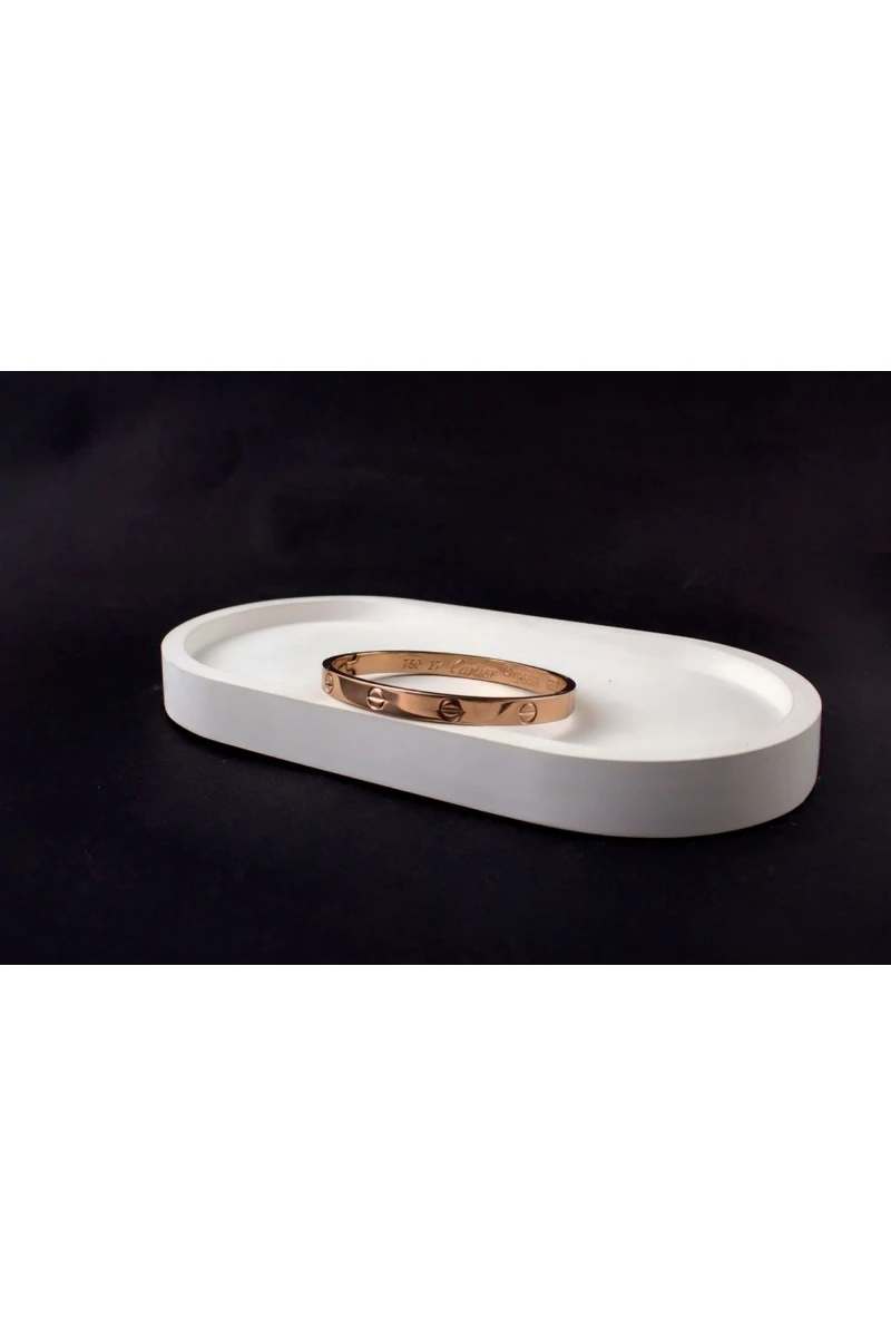 Браслет Стальной Картье Love + Подарок (розовое золото)