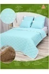 Одеяло Конопляное волокно пл. 150гр/м2, коллекция линейки Люкс из натуральных наполнителей (бирюзово-зеленый)