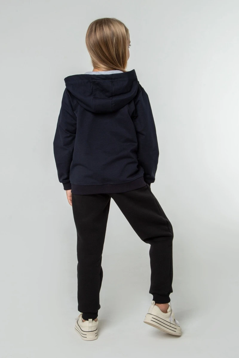 Детская худи зип 25-08 (синий)