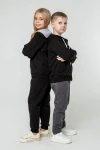 Детская худи зип 25-08 (черный)