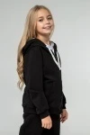Детская худи зип 25-08 (черный)