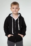 Детская худи зип 25-08 (черный)