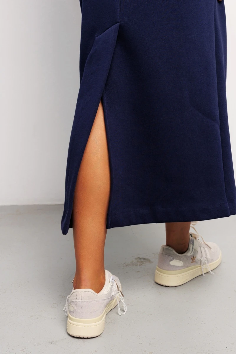 Юбка с разрезом 388DNV (темно-синий)