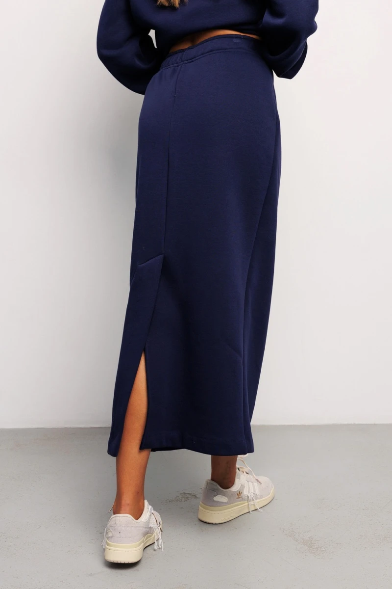 Юбка с разрезом 388DNV (темно-синий)
