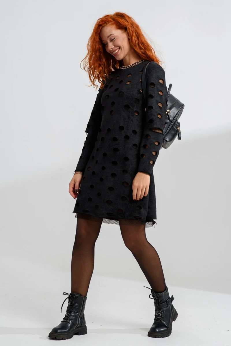 Платье 67187 (черный винтаж)