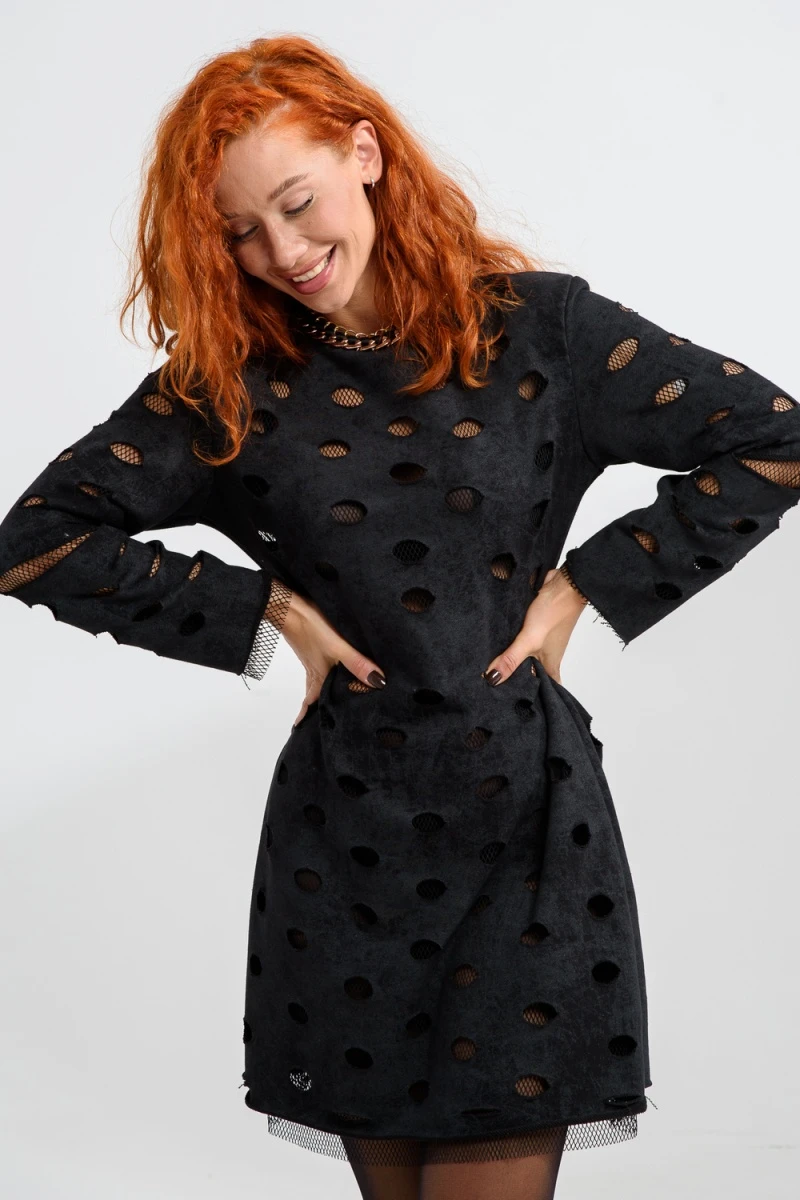 Платье 67187 (черный винтаж)