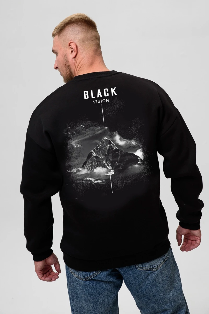 Свитшот 8559 (черный+горы)