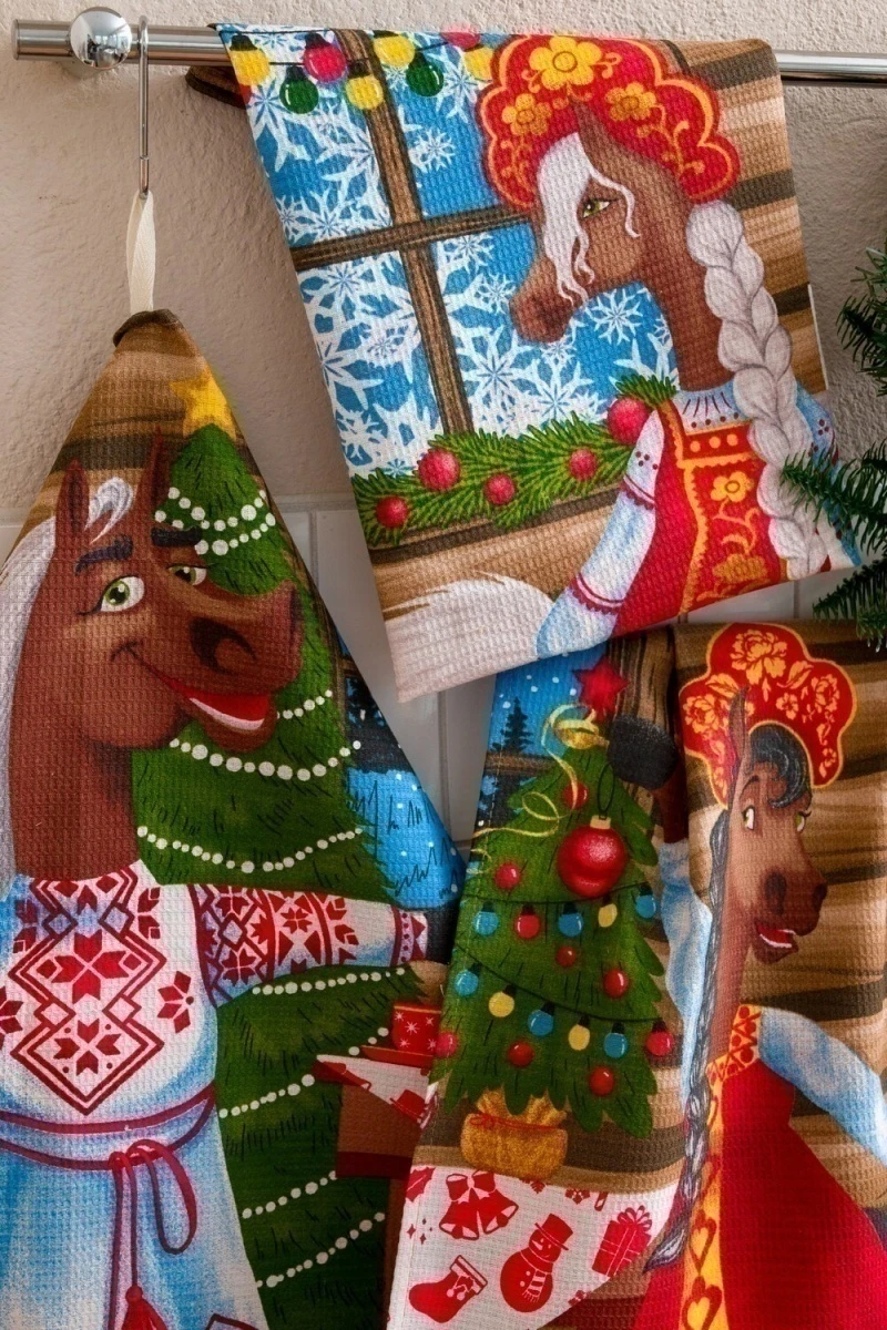 Полотенце Веселые лошадки (в ассортименте)