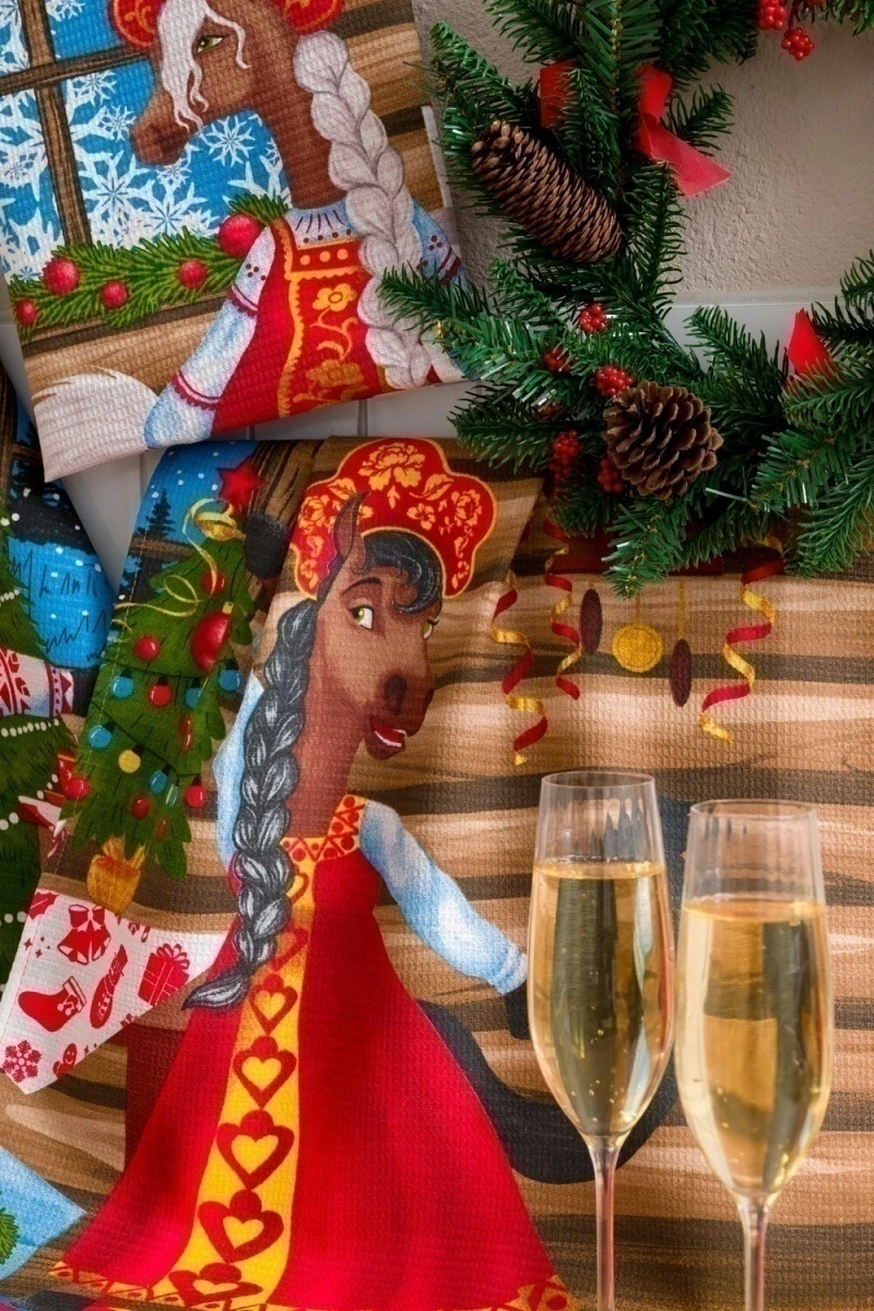 Полотенце Веселые лошадки (в ассортименте)