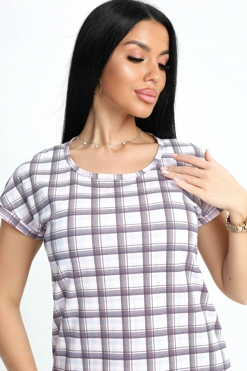 Туника 305 (розовая клетка)