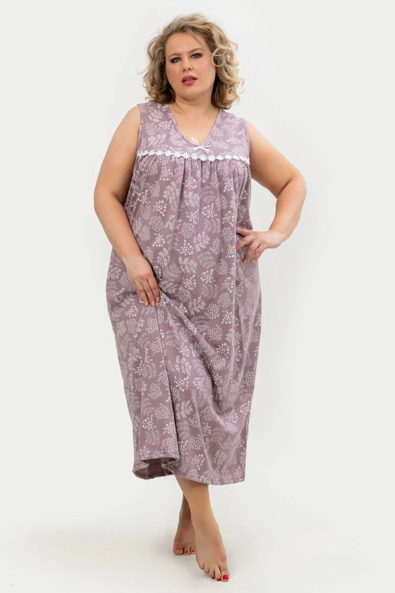 Сорочка С431БР (Иветта серый, сиреневый)