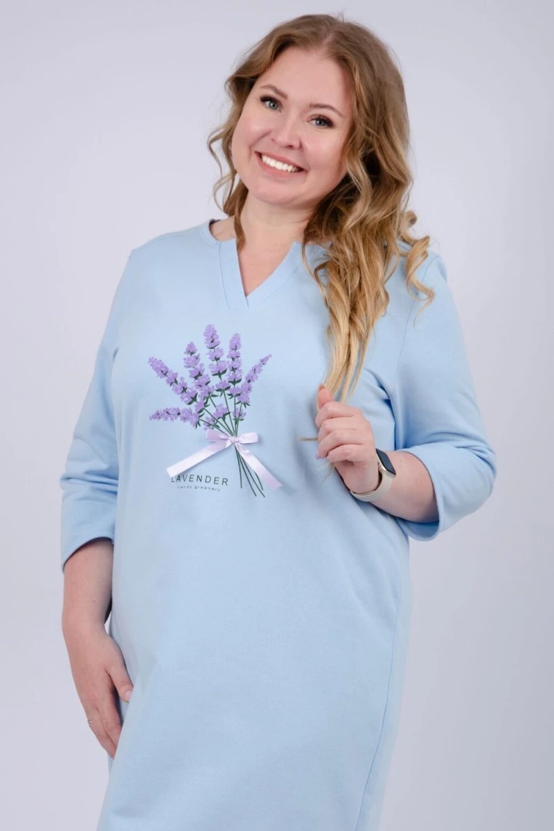 Сорочка Лаванда (голубой)