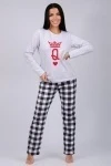 Пижама с брюками Карты (светло-серый меланж)