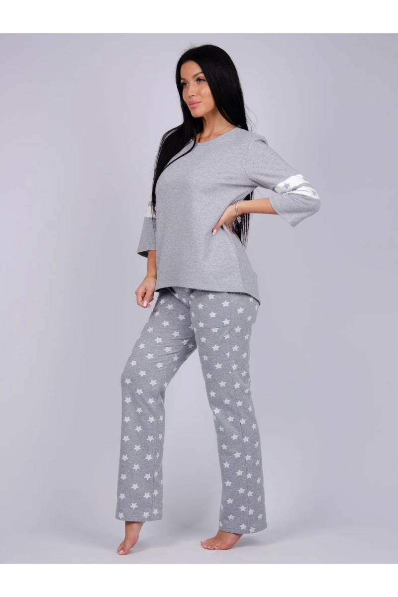 Пижама с брюками Джейн (серый)