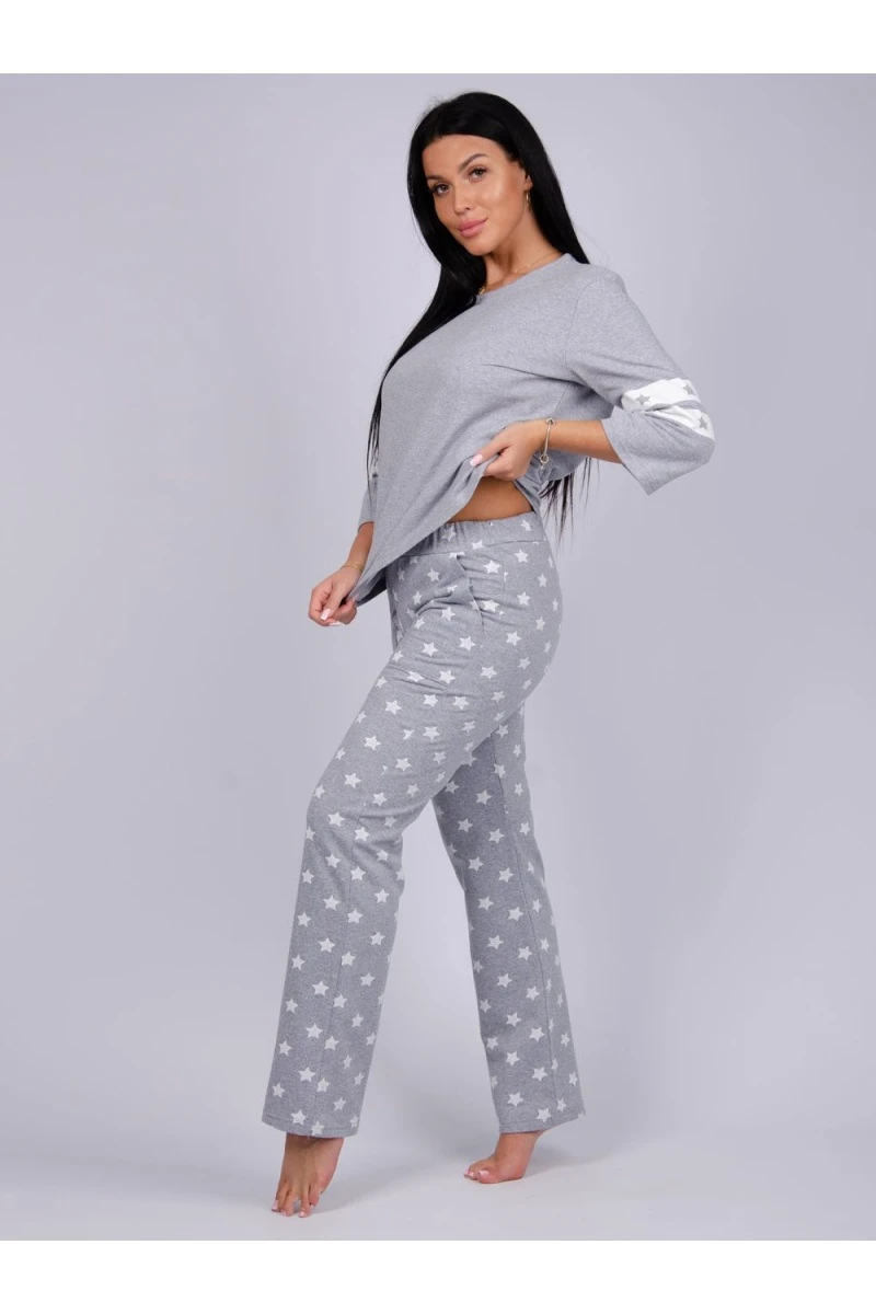 Пижама с брюками Джейн (серый)
