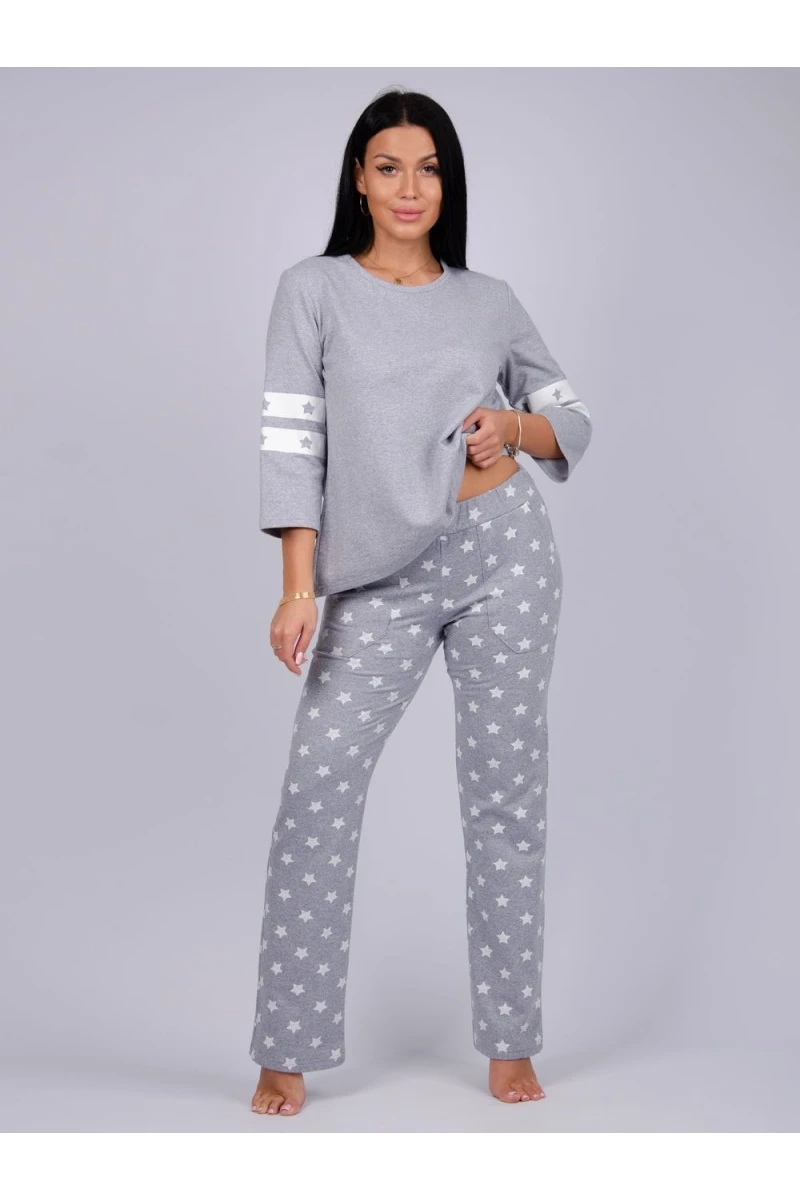 Пижама с брюками Джейн (серый)