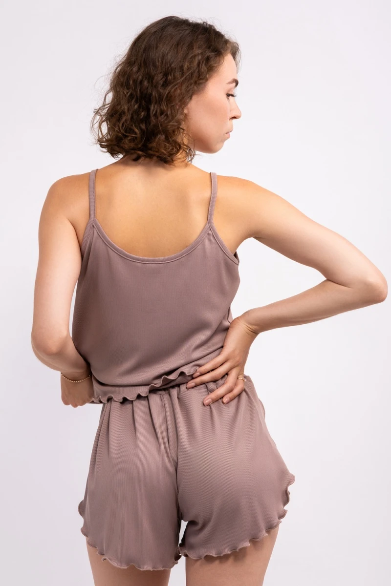 Пижама с шортами 85553 (какао)