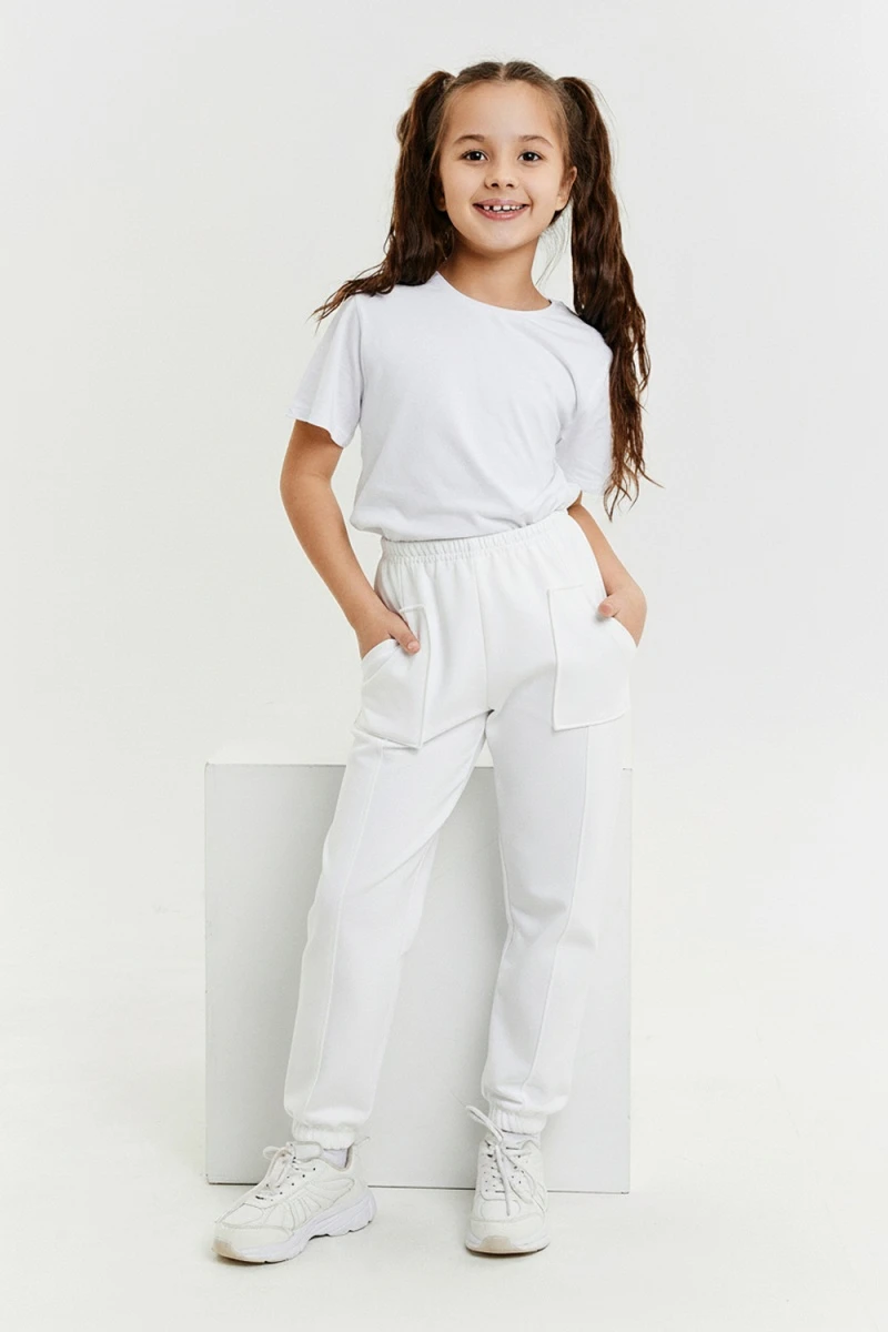 Детские брюки 5128 (молочный)