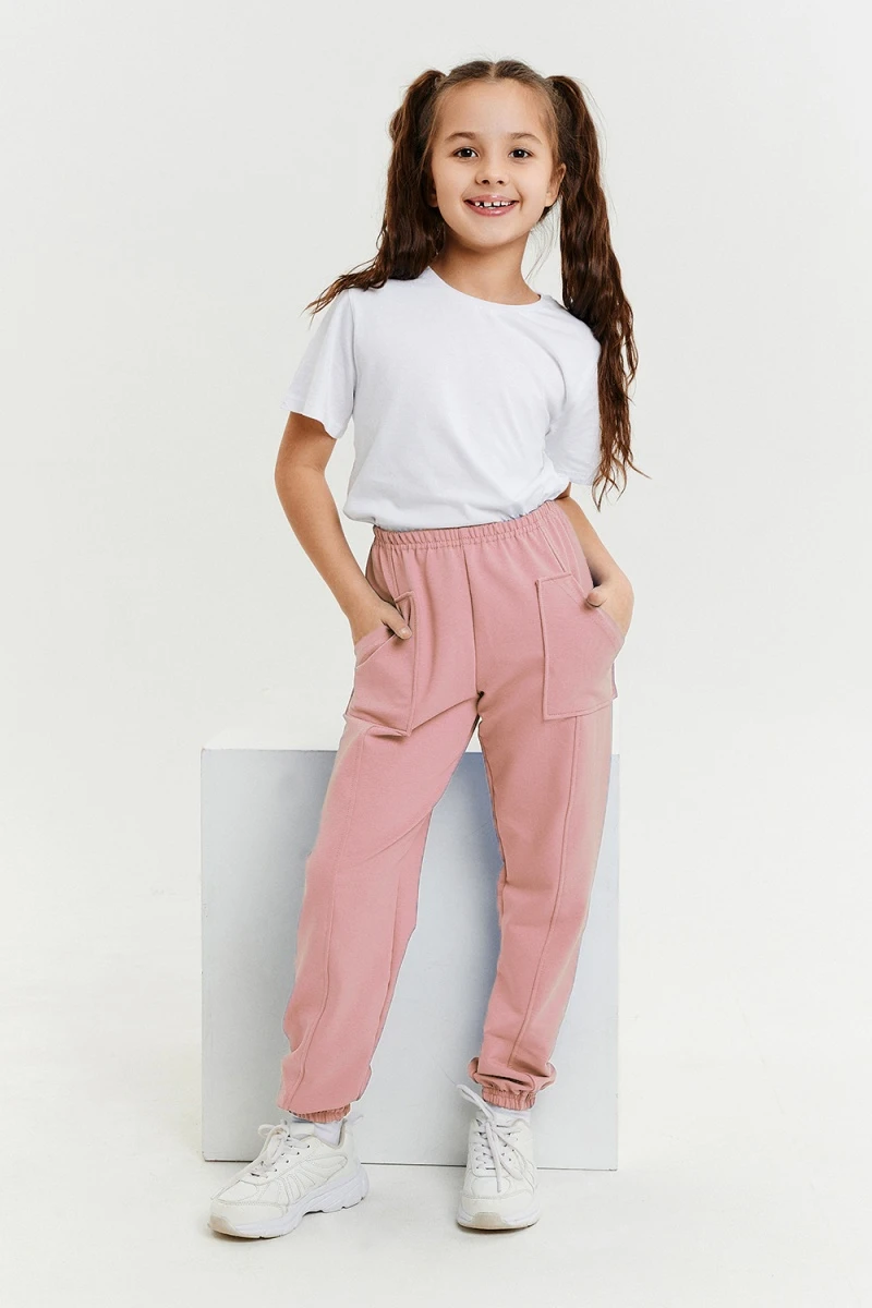 Детские брюки 5128 (пудровый)