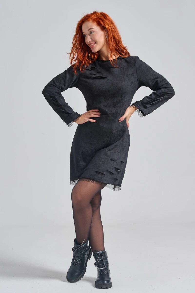 Платье 67184 (черный винтаж)