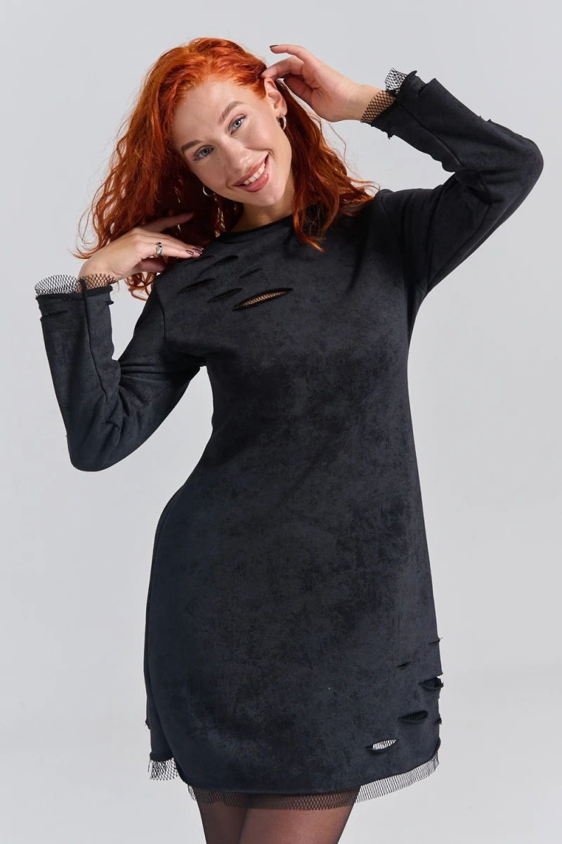 Платье 67184 (черный винтаж)