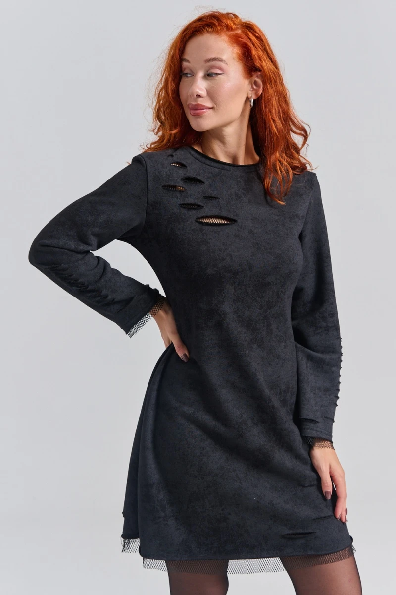 Платье 67184 (черный винтаж)