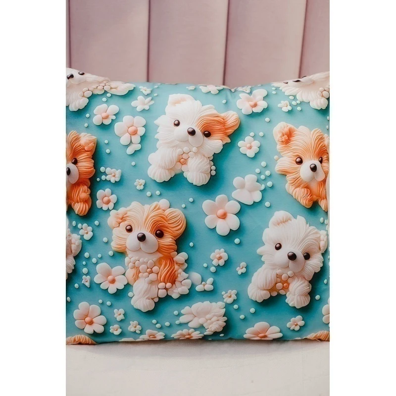 Наволочка декоративная декоративная 1 шт 3D эффект (собаки)